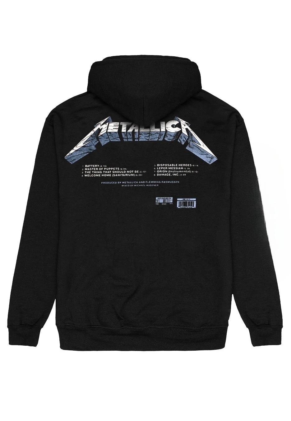 Metallica Master of Puppet Tracks Estampado gráfico Sudaderas con capucha holgadas y cálidas para hombres y mujeres Moda informal de lujo para otoño e invierno