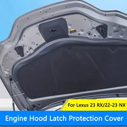 QHCP Car Engine Lock Buckle Cover Protective Engine Hood Latch Trims ABS Fits For Lexus RX350H 2023+ NX 260H 2022-2023 Accessory