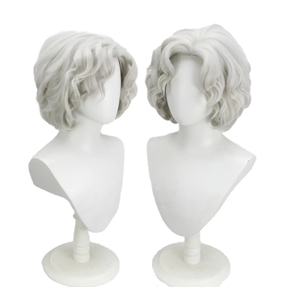 Kabuto Yakushi 실버 그레이 코스프레 가발 애니메이션 스파이크 헤어