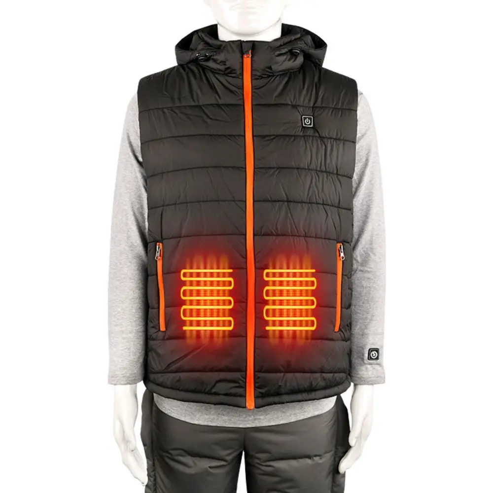 

Electric Heated Vest Man Self Heating Jacket Woman Warm Plush Lining With Rechargeable Battery Thermal Vest For Camping Hiking