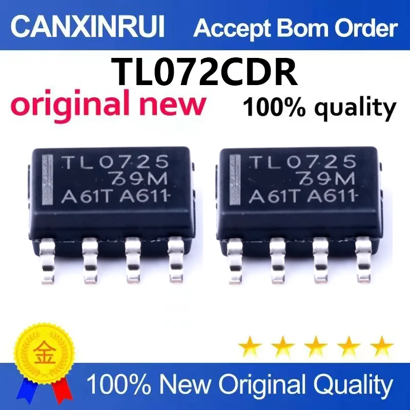 (5pcs-100pcs)Brand new original TL072CDR SOIC-8 dual channel JFET input universal operational amplifier chip
