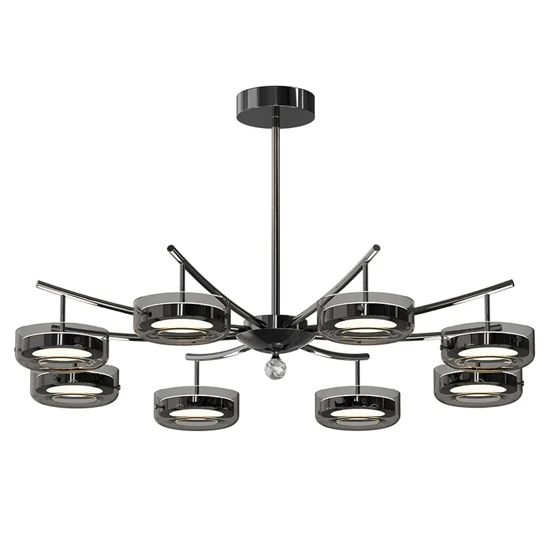 Living room chandelier, modern high-end new hall main light, designer light luxury bedroom dining room glass chandelier