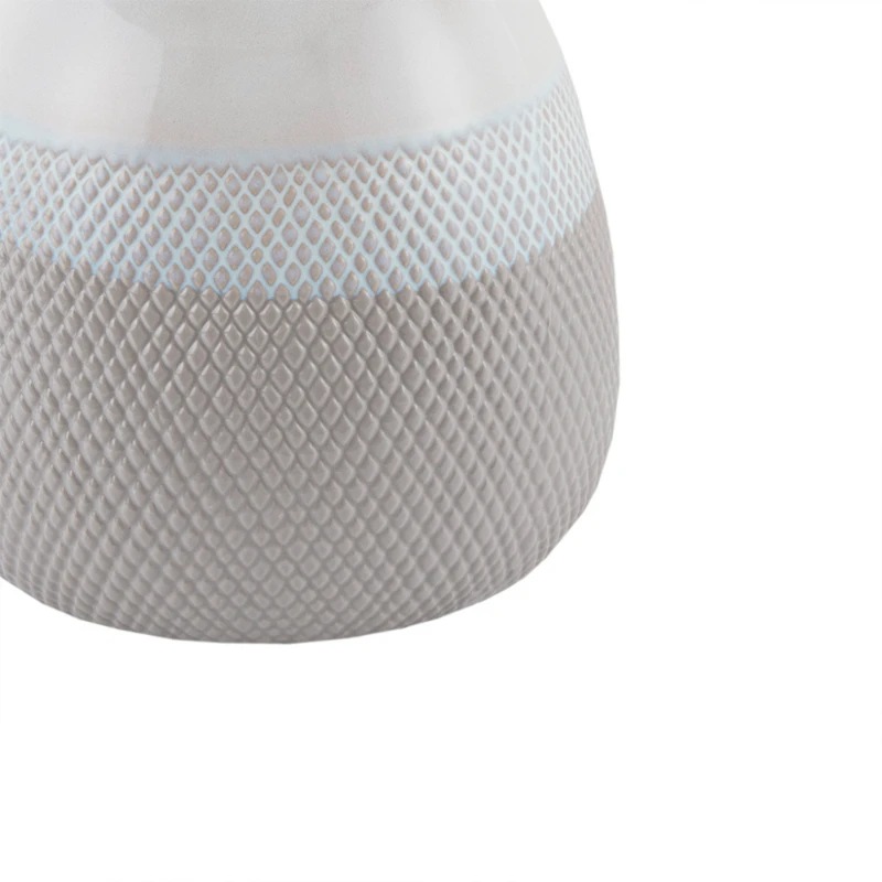 Ceramiczna teksturowana lampa stołowa prosta podstawa lampa do salonu nauki lampka nocna do sypialni delikatność oświetlenie LED do pokoju biurka