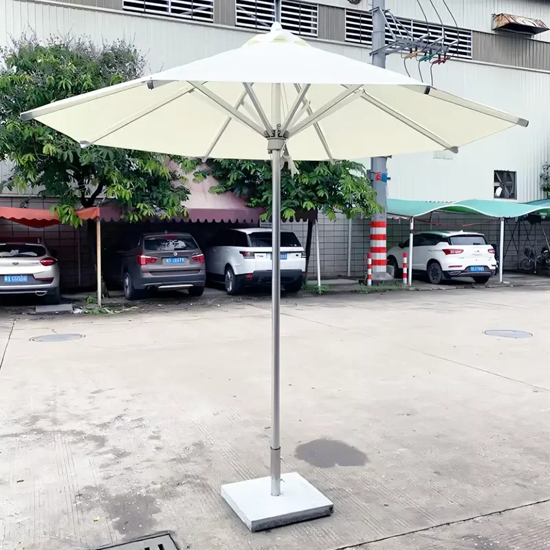 Luxury Aluminum Umbrella with 260 Polyester Center Pole Umbrella Aluminum Frame for Hotel Outdoor Hospital Parasol