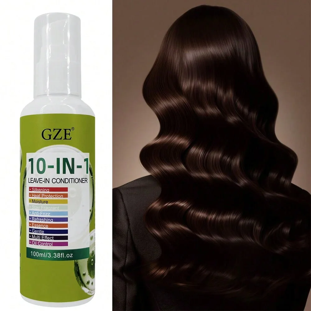 GZE 10-IN-1 Leave-In Conditioner Silkening Heat Protection Moisturizing Stay Fragrant Anti-Frizz Gentle Multi Effect Oil Control