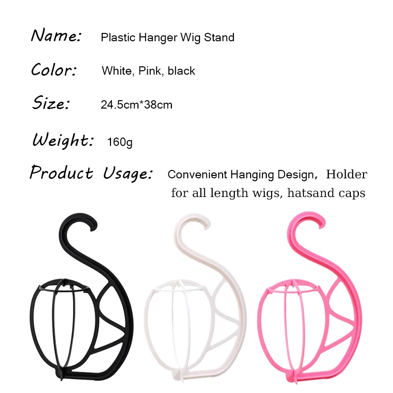 Plussign Wig Hanger Portable Hanging Wig Stand For Wigs And Hat Collapsible Wig Display Holder Tool Hanging Wig Dryer 1Pcs