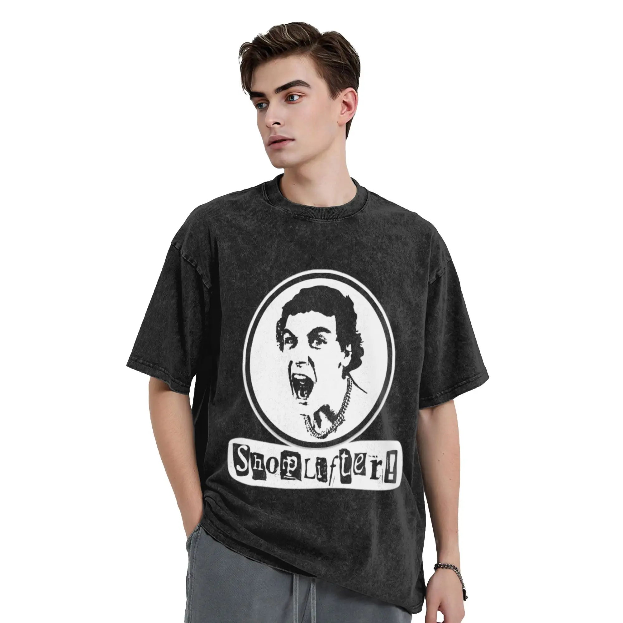 Empire Records Shoplifter Unique Chic A T-Shirt Oversized Short Sleeve Men's Women's Cotton Tees Tops