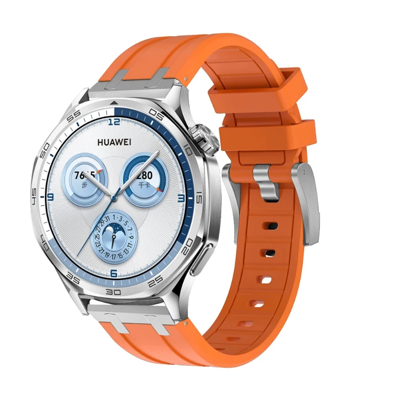 Cinturino in silicone da 22 mm per Huawei Watch GT5 GT5 Pro 46mm cinturino di ricambio traspirante Huawei Watch GT4 GT4 Pro 46mm accessori