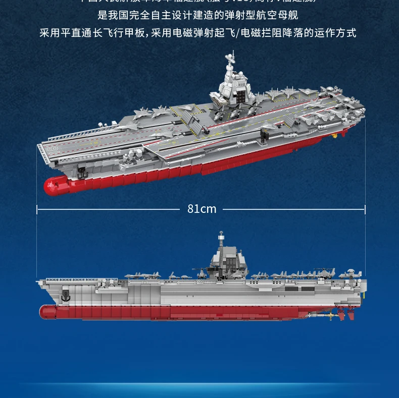 ENLIGHTEN ビルディングブロック 2023 新福建省船空母モデル