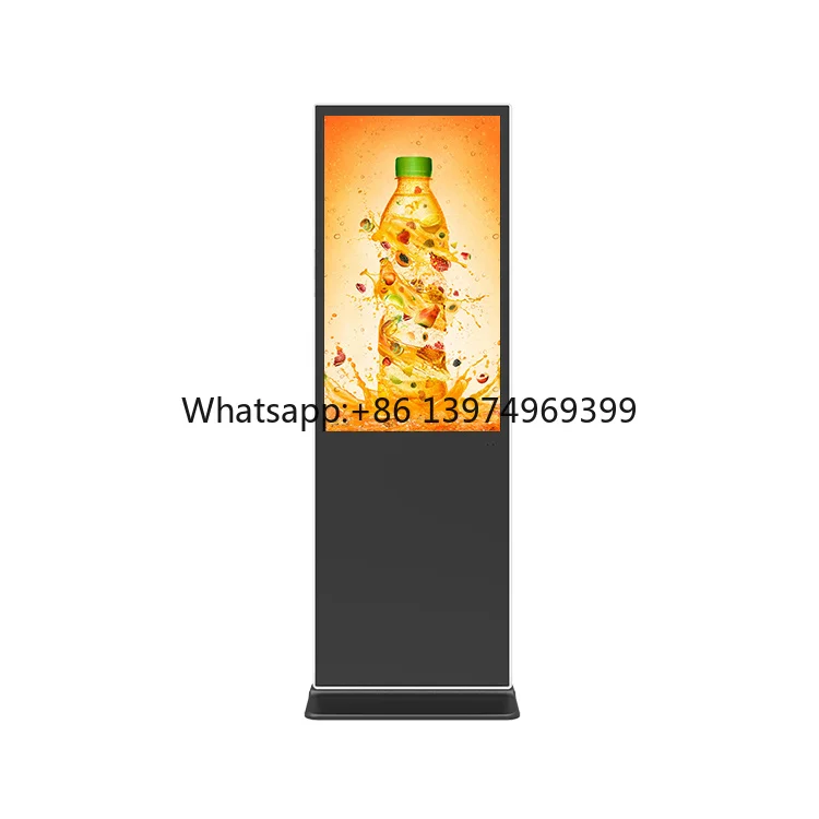 43 Inch Portable Advertising Lcd Display Floor Stand Digital Signage Touch Screen