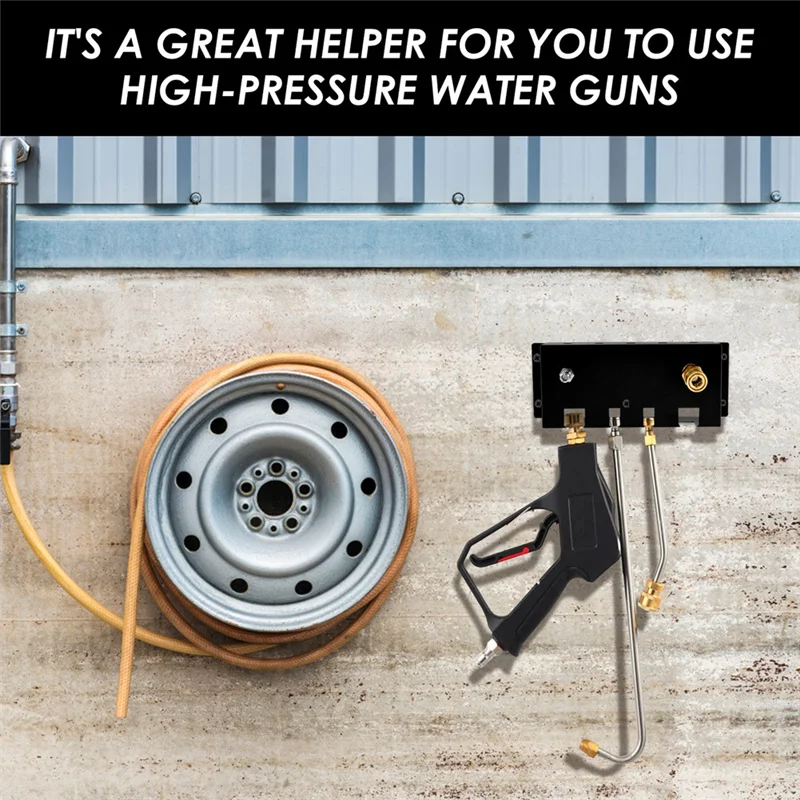 AT69 -2Set Pressure Washer Tool Holder Power Washer Snow Foam Cannon Wall Mounted 1/4Inch Quick Connect Organizer