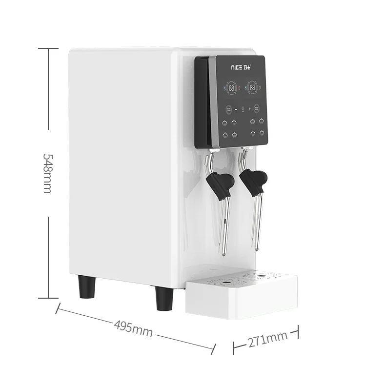 Automatic Double Nozzle Milk Foam Steamer Bubble Tea Milk Frother Machine