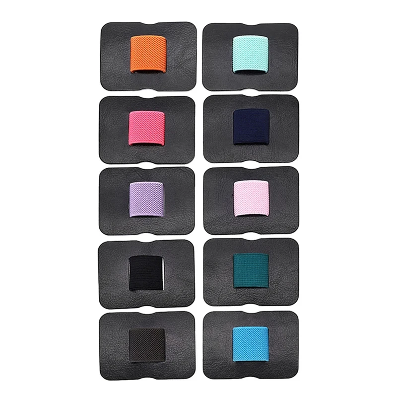 10Pack Pen Holder For Notebooks Elastic Pen Holder Pen Holder For Clipboard, Planner Pen Holder Random Color 6.5X5cm