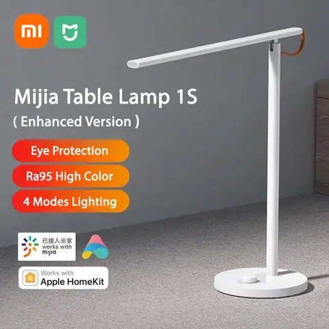 샤오미 미지아 테이블 램프 1S 강화 버전 Ra95 높은 색 재현율 Mi Home 앱 눈 보호 접이식 데스크 조명