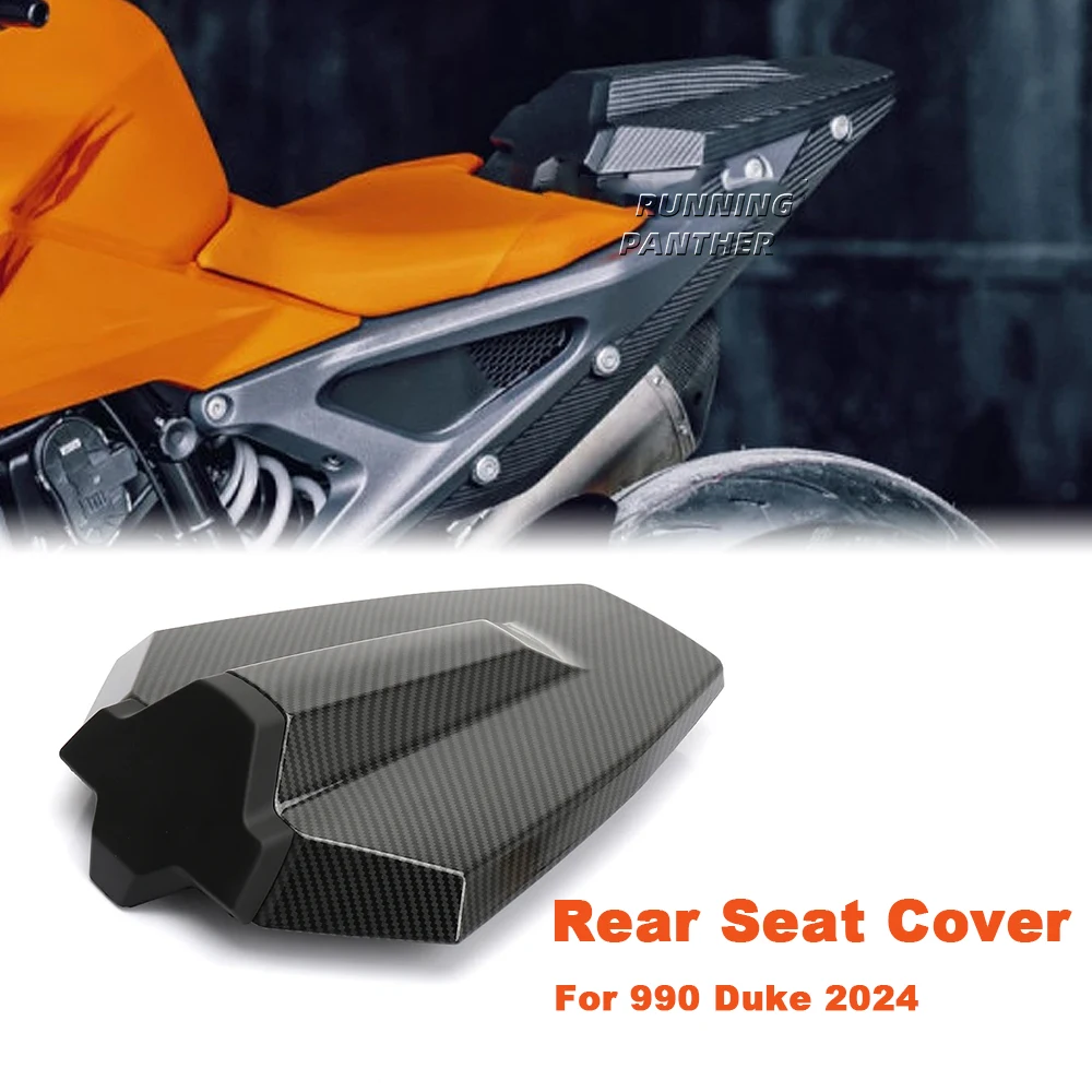 For 990Duke 990 Duke 990DUKE 990 DUKE 2024 Motorcycle New Carbon Fiber Black Rear Hump Athletic Single Tail Cap Rear Seat