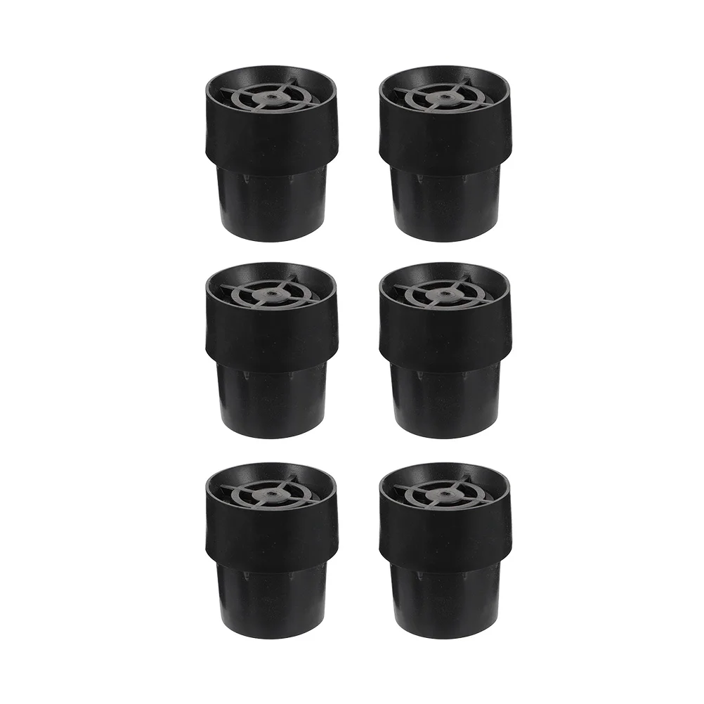 

6 Pcs Non-slip Mat Trampoline Floor Bride Kid Whelping Pads Leg Covers Emulsion Skid Table Black Chair Feet