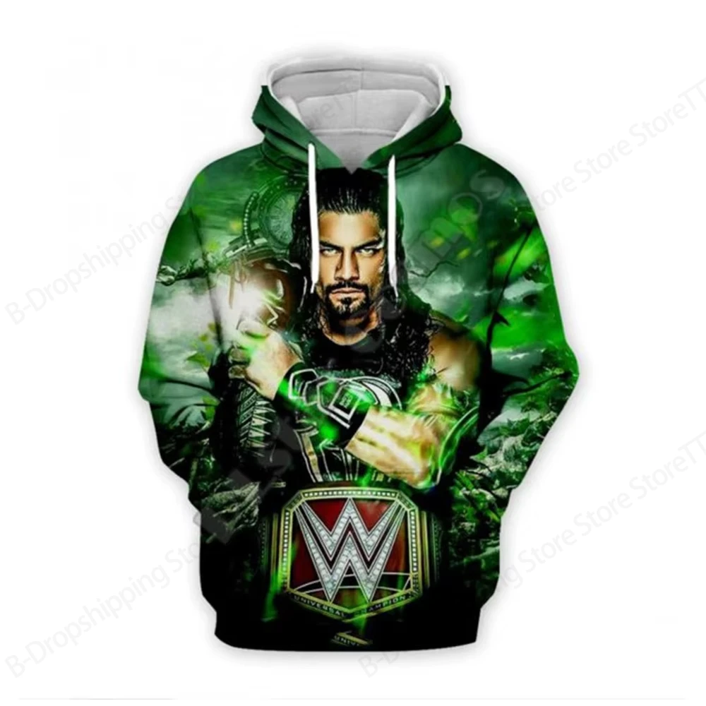 الأسود الروماني عهد OTC ثلاثية الأبعاد طباعة هوديي الرجال النساء موضة المصارعة هوديس البلوز الرياضة الجديدة كنزة قطيفة الرجال رياضية