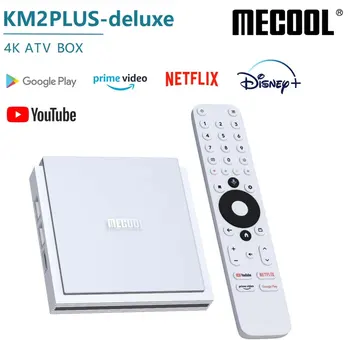 MECOOL 안드로이드 11 인증 TV 박스, KM2 플러스 디럭스 구글 TV 돌비 비전 애트모스, 4GB DDR4, 32GB, 1000M LAN, 와이파이 6 스트림 TV박스 