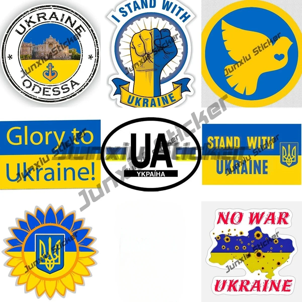 

Ukraine Sticker Ukrainian UK Self Adhesive Car Decals Accessories for Cars Laptop Book Fridge Guitar Motorcycle Helmet Custom