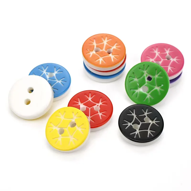 

Пуговицы из смолы 13 мм для скрапбукинга, Швейные аксессуары в виде снежинок с 2 отверстиями, винтажные пуговицы, аксессуары для одежды