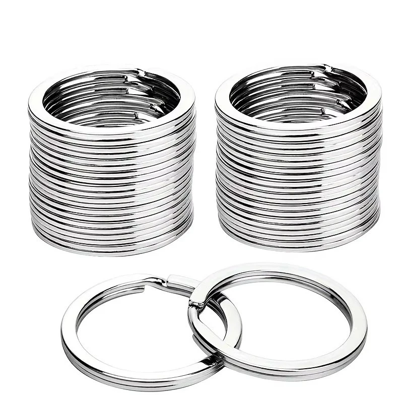 20/40/60pcs Split Key Rings Keyrings, Key Rings Bulk, Flat K