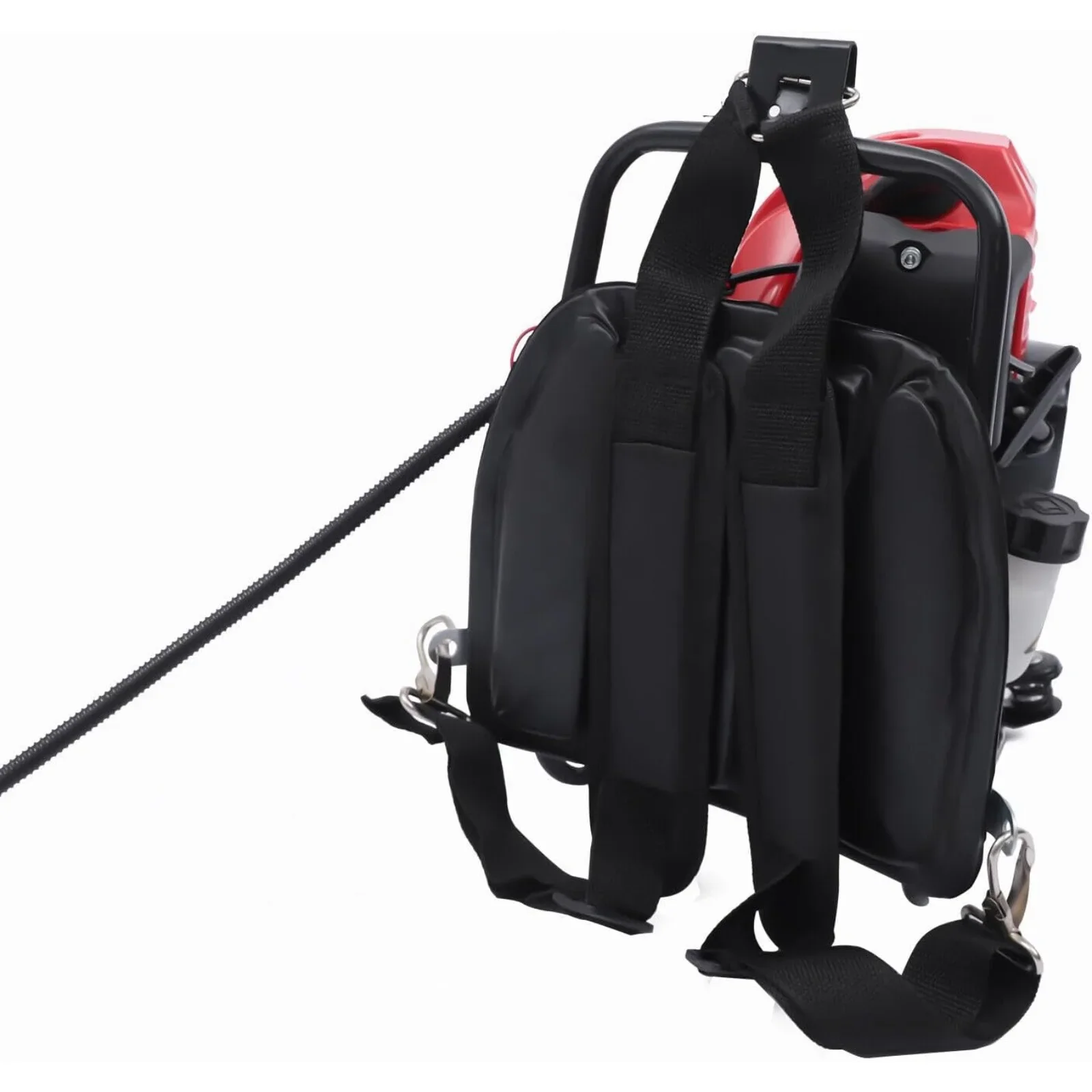 Barredora de escoba con mochila a gas de 2 tiempos de 52 cc, barredora de mano para exteriores de 2,3 HP, escoba para barrer nieve con varilla de transmisión