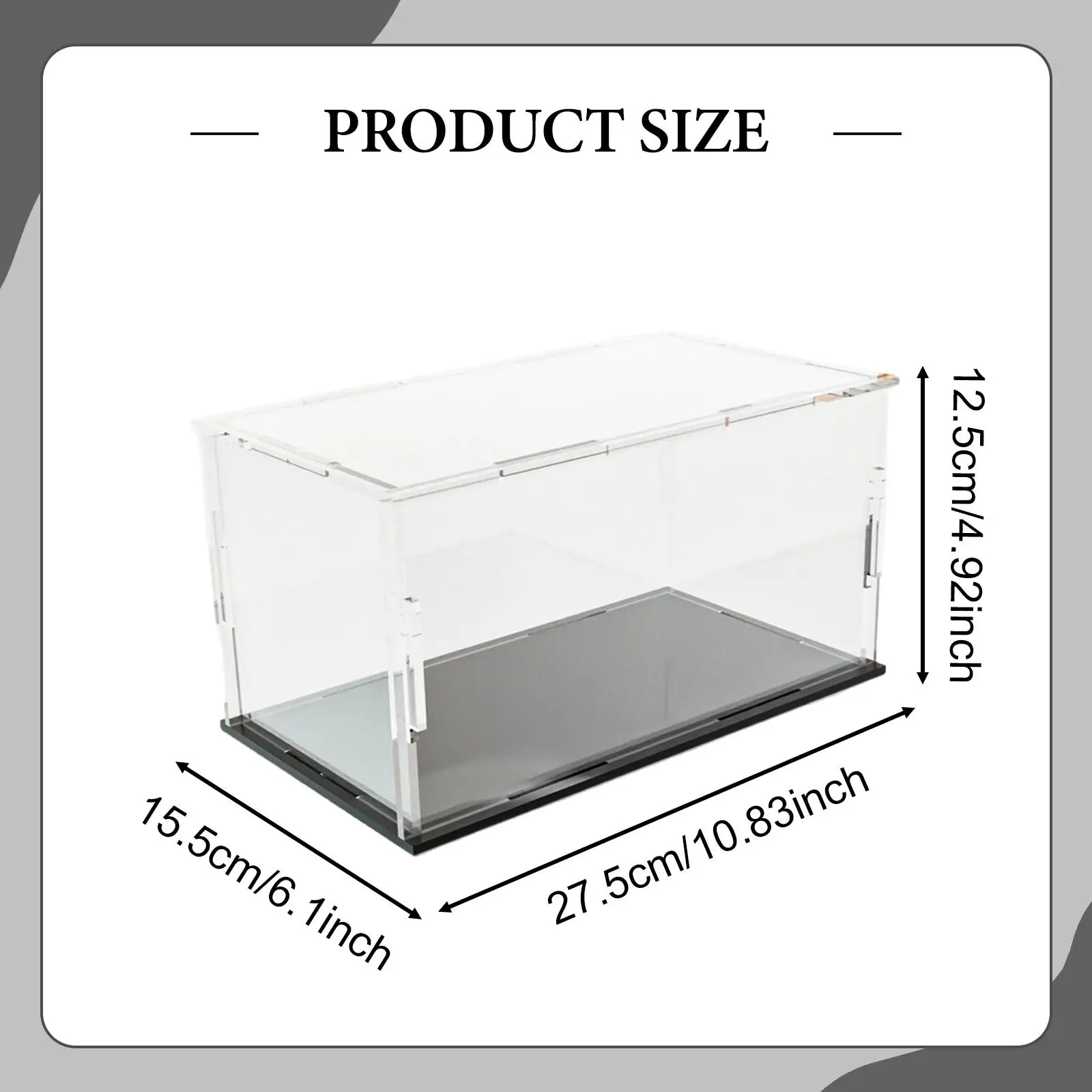 

Acrylic Display Box for 1 24 Model Cars Dustproof Organizer Protection Case for Collectible Cars Countertop