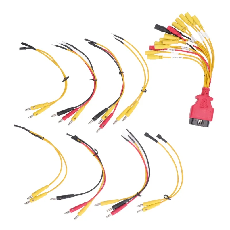 16pin OBD2 Male Connector Diagnostic Cable Adaptor With 20pcs Extension Cable Universal For Car