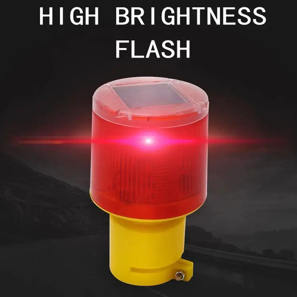 1PC LED Emergency Light Solar Traffic Tower Crane Warning Light LED Bulb Lamp Construction Site Harbor Road Marine Alarm Lamp
