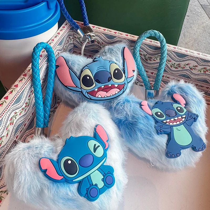 

Новый стиль стежка ‌ Лило и Стич, милая сумка, кулон, брелок для автомобиля, ключ от прицепа, плюшевое сердце, женский подарок лучшему другу, сюрприз