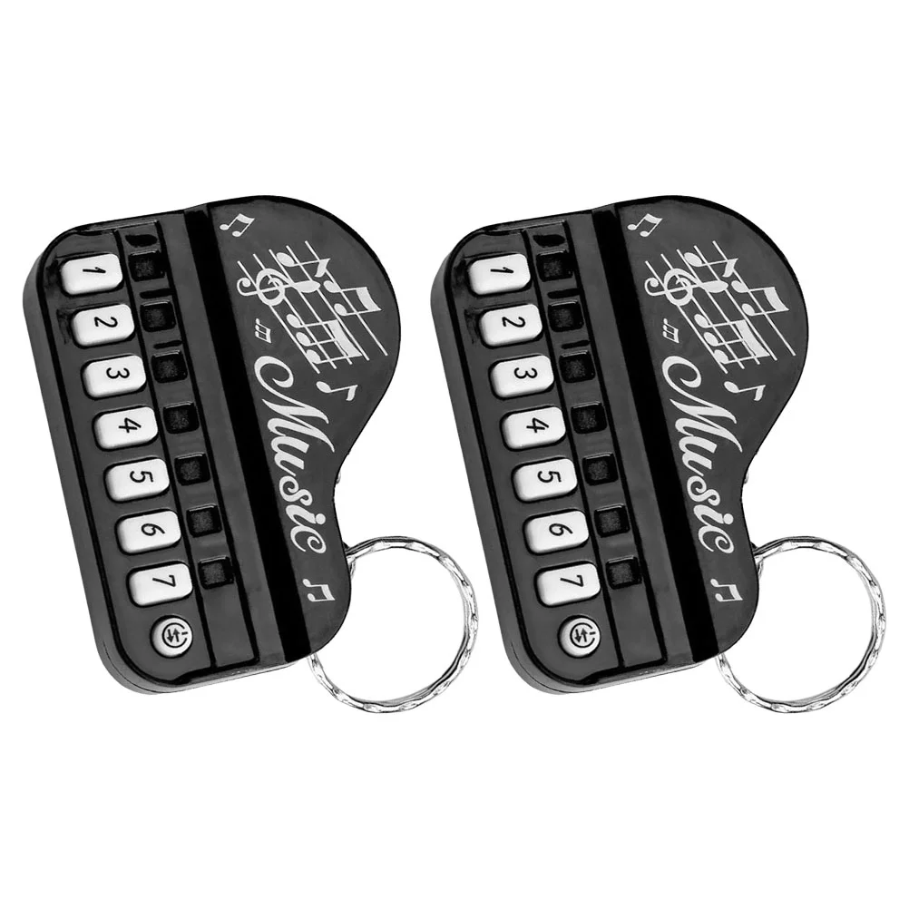 

2 Pcs Men's Wallets Musical Instruments Keychain for Car Keys Keyboard Pendant Toy Man