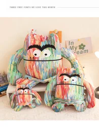 Kawaii Colorful Monster Plush Toy Party Decor Kids Baby Appease Pillow Plush Doll Stuffed Toys For Children Birthday Gifts