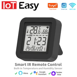 IR Remote Control WiFi Tuya Smart Home Temperature Humidity Sensor for Air Conditioner TV AC Works with Alexa Google Assistant
