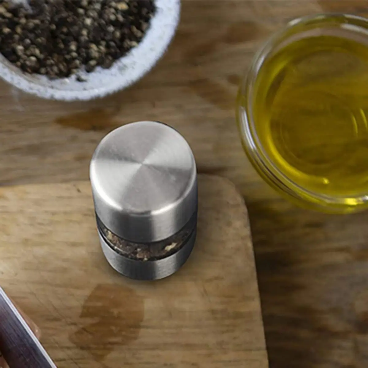 BHBL Manual Salt Pepper Grinder Stainless Steel Portable Mini Mill Grinder for Herb Pepper Rose Salt Kitchen Grinding Gadgets