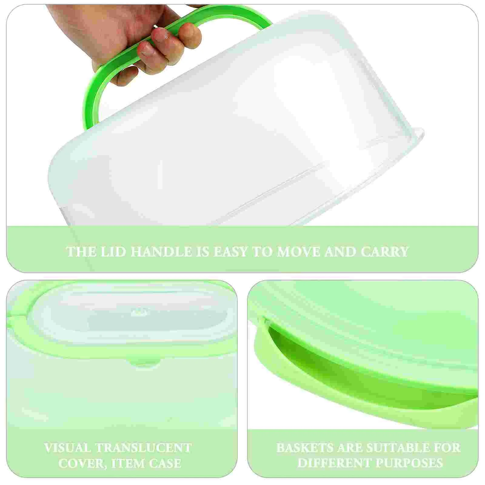 Cake Box Plastic Boxes Food Packing Round Pans Circle Tray Container Mini Dessert Travel Baking with Lids