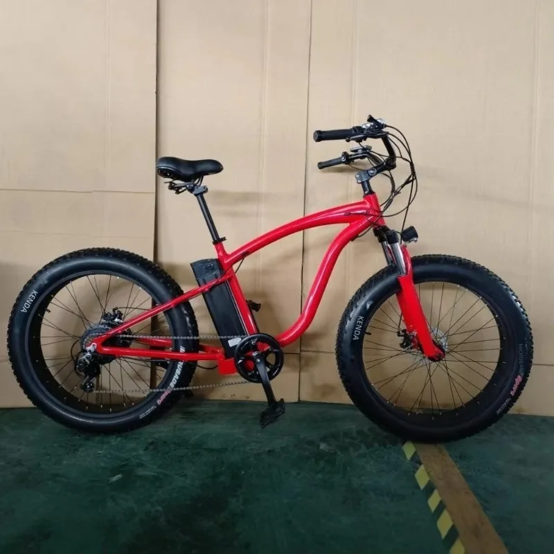 BR Beach Snow-ready Lithium Battery Fat-tire Electric Mountain Bike Variable Gears Adults Suitable Both Men Women Off-road Ridin