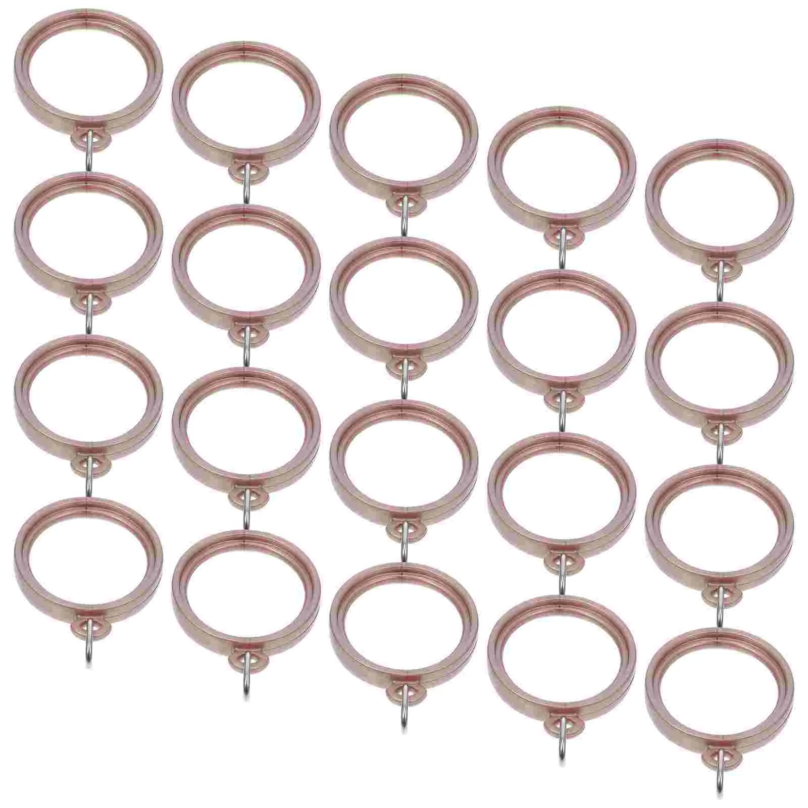 20 Pcs Curtain Pull Ring Rings for Curtains Clips Heavy Duty Rods Accessories Hanging Accessory Fixing Thickened Mute