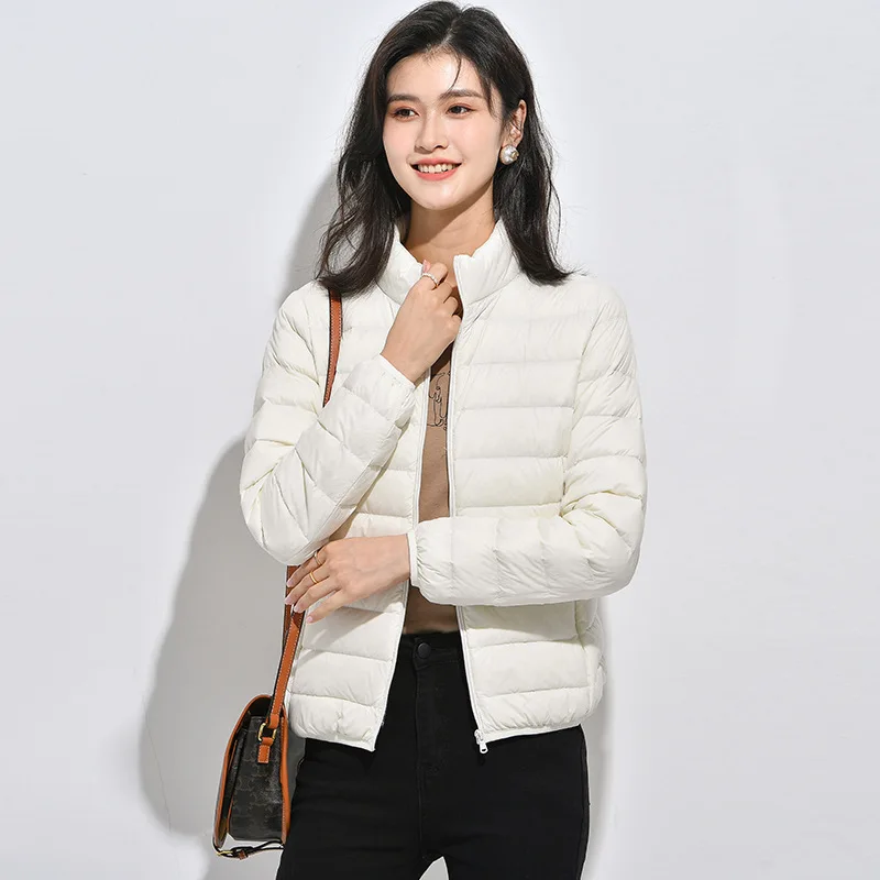 Winter Women's Jackets 2024 Women Winter Light White Duck Down Jacket Fashion Short Warm  Windproof Hooded Portable Outwear