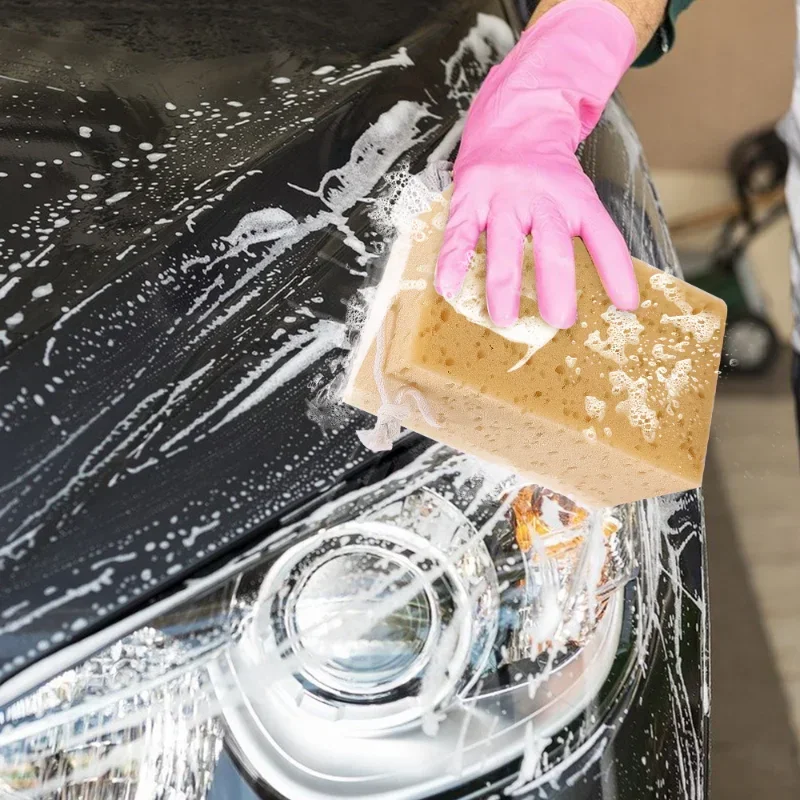 Car Washing Sponge Large Honeycomb Sponges Brush Dusting Detailing Washing Sponge Car Cleaning Tools Motorcycle Car Accessories