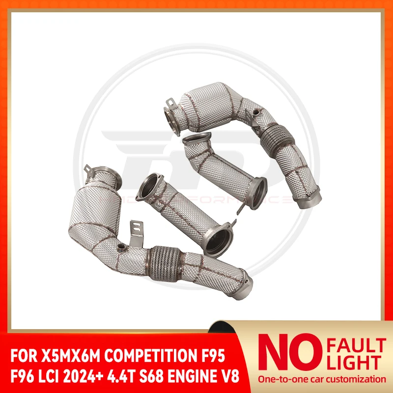 

HMD No Fault Light Downpipe For BMW X5M X6M Competition F95 F96 LCI 2024+ 4.4T S68 Engine V8 With Heat Shield Exhaust System