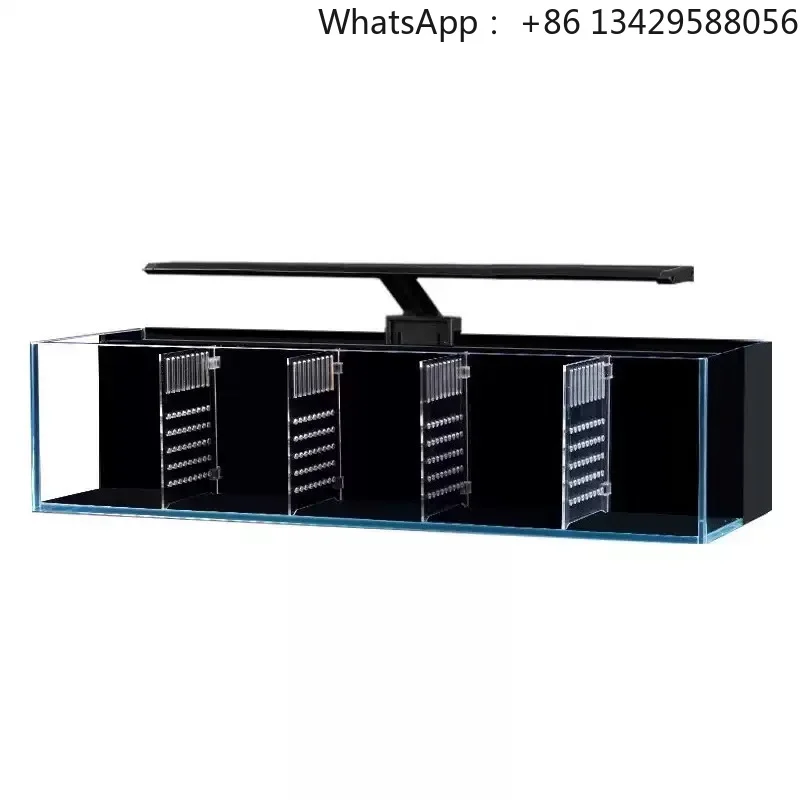 Multi-format Modular Partition Aquarium System Self-cleaning Glass Fish Tank Built-in Filter Small Ecological Water Change