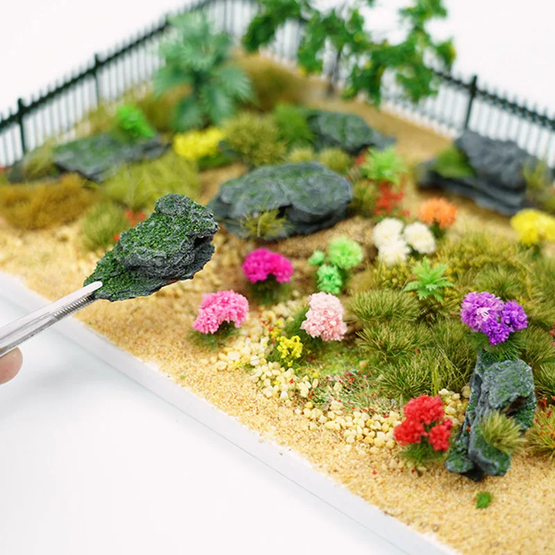 6 Stück Zufällige Form Unregelmäßige Simulationsfelsen für Mikrolandschaften, Felsmaterial für Layouts, 2-6cm Länge, Modellbausätze, Outdoor-Waldfelsen – Detail 7