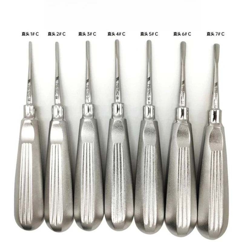 Oral Material Stainless Steel Tooth Straight Bend Collar, Spiral Extraction Splitter C Shank