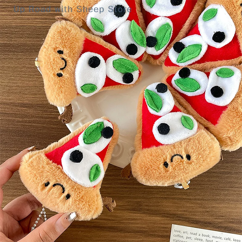 لطيف القطيفة البسيطة البيتزا قلادة فتاة على ظهره قلادة هدية عيد ميلاد مفتاح قلادة