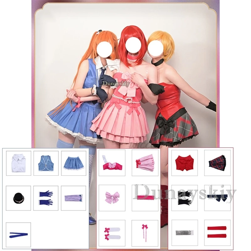 Costume game Rainbow Live Harune Aira Amamiya Rizumu Takamine Mion cosplay Lolita Dress Sexy Uniform Rhythm Women Party Suits