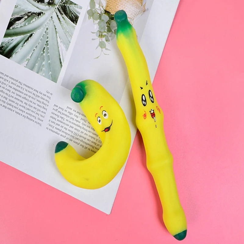 Banana do alívio do esforço para crianças e adultos, brinquedo do relevo do esforço, 1pc