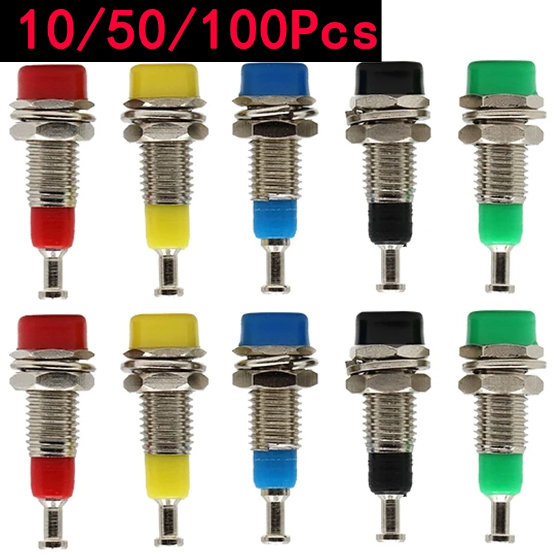 10/50/100PCS 2mm Banana Socket with Test Hole & Terminal – Universal DIY Electrical Connector Component
