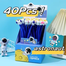 40Pcs/Lot Creative Cartoon Space Men Gel Pen Cute Astronaut Flexible Glue Signature Pens School Stationery Kids Office Supplies