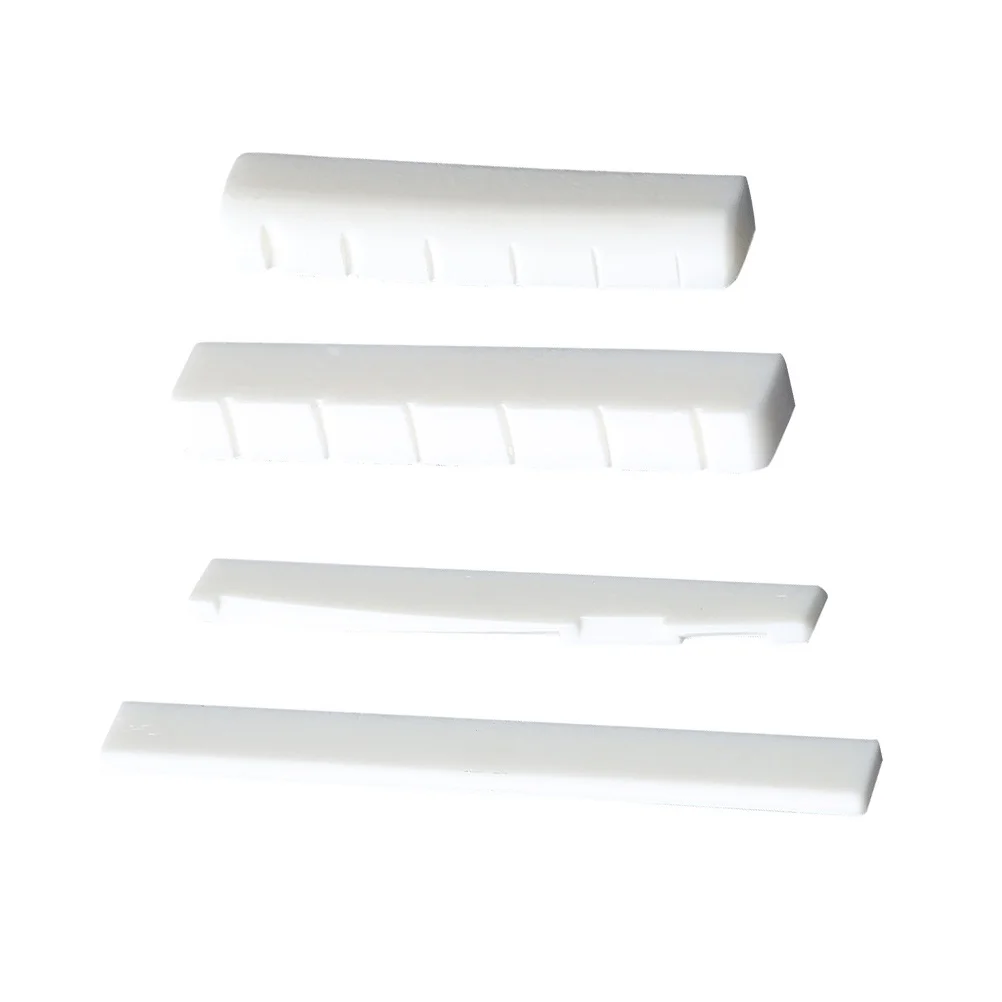 

4Pcs Guitar Accessories Sturdy Ox Bone String Nuts Better Tone Sustain Wear Resistant Portable Compact Must Have Upgrade