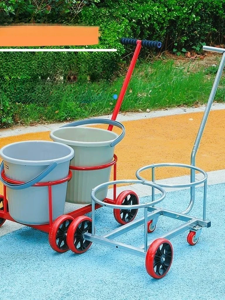 Nuevo Carro Contenedor de Doble Compartimento para Agua y Basura, de Metal, para Organización del Hogar y Otros Espacios